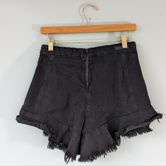 Blank NYC Shorts Blank Nyc Black Denim High Waist Wedge Shorts